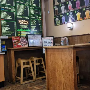 Two of several menus.