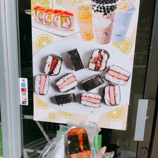 Spam egg avocado musubi