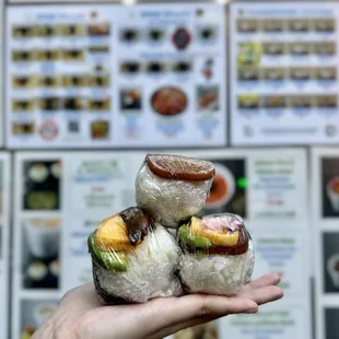 Original, spam + egg + avocado