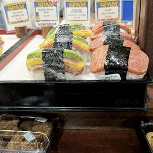 various types of sushi