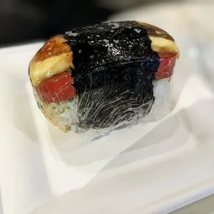 Spam + Egg + Eel Musubi