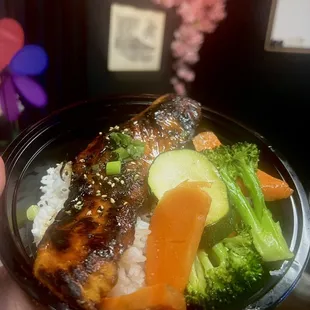 Teriyaki Salmon Rice Bowl