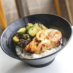 Miso Salmon Rice Bowl.