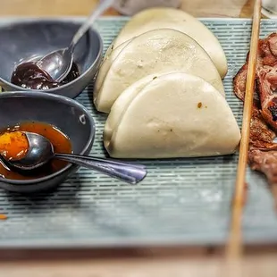 a plate of meat and vegetables