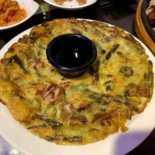 Seafood scallion pancake