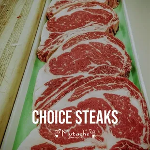 we offer choice ribeyes and much more at Mutach's. Visit today!