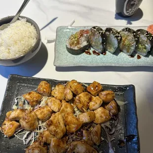 Shrimp Tempura Roll, Chicken Hibachi Or Teriyaki