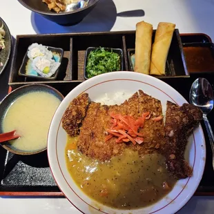 Pork katsu curry teishoku