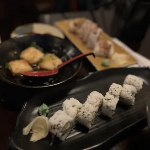 a variety of sushi