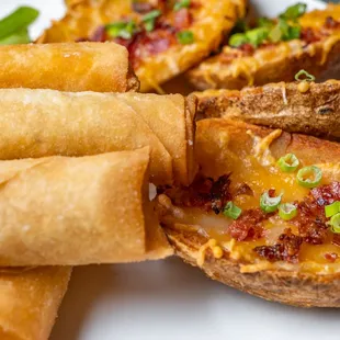 Springroll and Potato Skins
