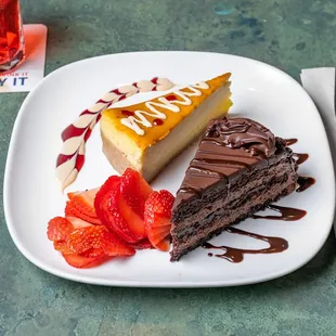 Cheesecake and Chocolate Cake