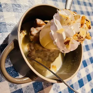 Almond bread pudding