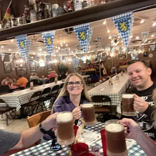 Very traditional decorations throughout from gnomes to steins to plates to cuckoo clocks.