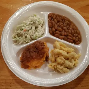 $9.49 Buffet - 4 Stars Overall - 4 Star Sweet Potato Crunch &amp; Coleslaw, 3 Star Baked Beans &amp; Mac &amp; Cheese