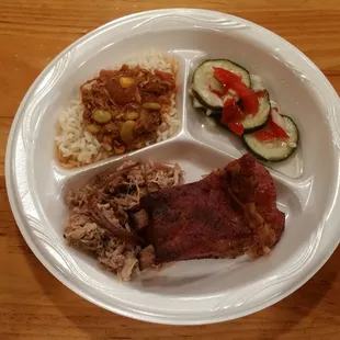 $9.49 Buffet - 4 Stars Overall - 5 Star Pickles &amp; Peppers, 4 Star Ribs, Pulled Pork &amp; Brunswick Stew with Rice