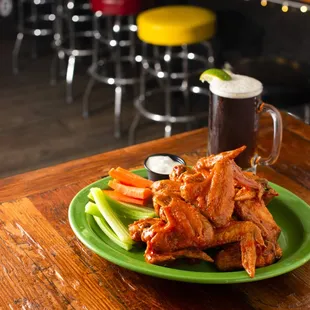chicken wings and fried chicken