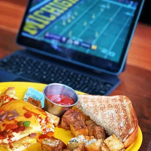 Half of Denver Omelet with Dry Sourdough Upon Request