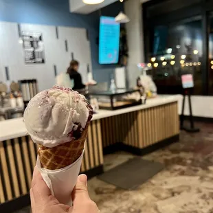 Buttermilk &amp; Blueberry w/ Waffle Cone