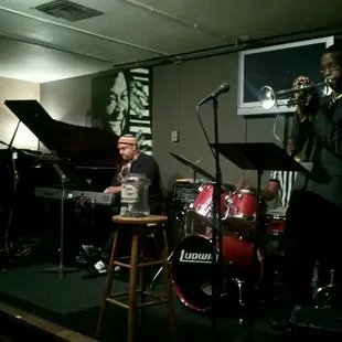 a man playing a trumpet