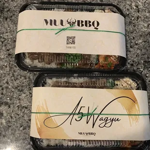 carefully packaged bento boxes!