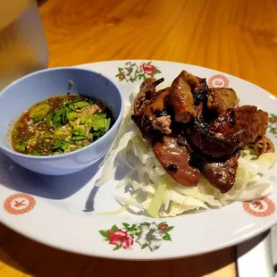 Grilled Marinated Pork Intestines