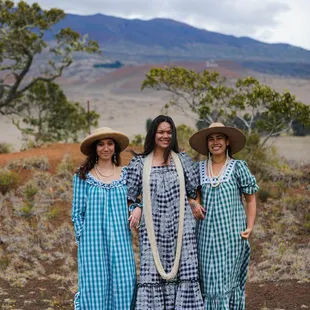 Variety of colorful Palaka Muumuu are avaialble.
