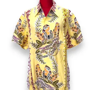 Vintage print aloha shirts from Kamehameha brand.