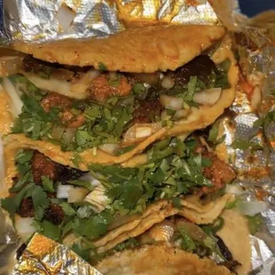 Chorizo 3 Piece Soft Tacos and a Regular Soda