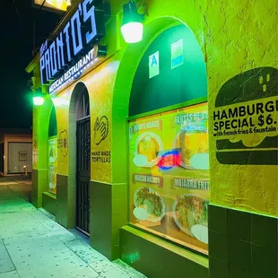 the exterior of the restaurant