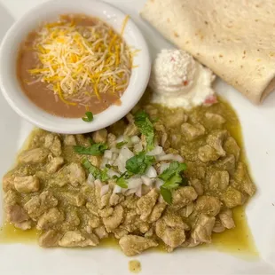 Chicken in green sauce