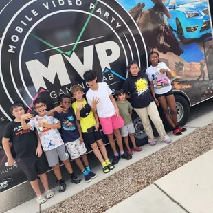 Group picture of a gaming party in Vail, Az.