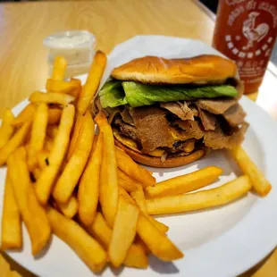 Hero Burger and fries