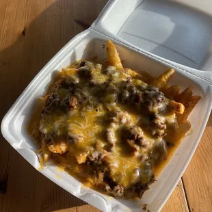 Chili cheese fries were the perfect pairing to my burger