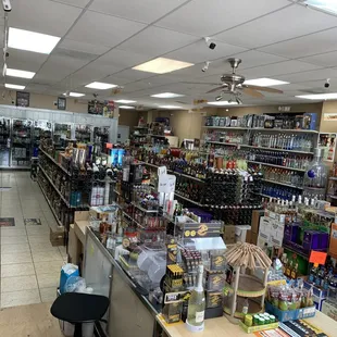 a view of a liquor store