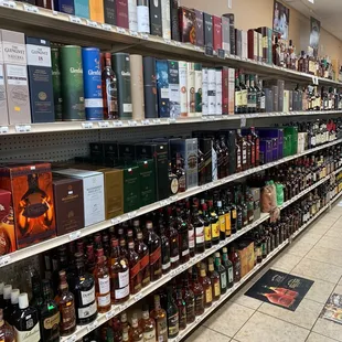 Wide range of Whiskey's (American, Canadian, Irish, etc.)