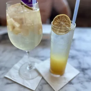 (Left) Lychee-hoo &amp; (right) yuzu aide