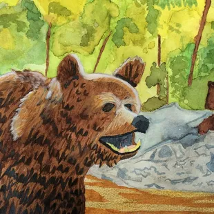 Artwork completed by Lucas, age 18 at the Myart Fishers Studio.