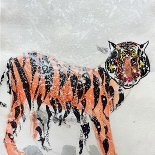 Artwork completed by Noelle, age 11 at the Myart Fishers Studio.