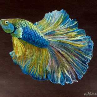 Artwork completed by Amanda, age 15 at the Myart Fishers Studio.