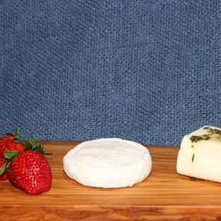 cheese and strawberries