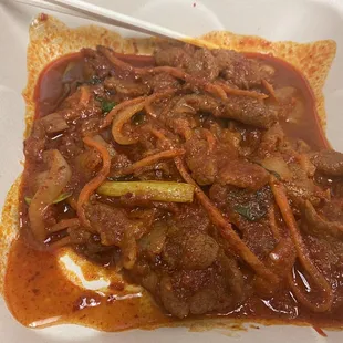 Mini spicy pork no rice so can get extra veggies