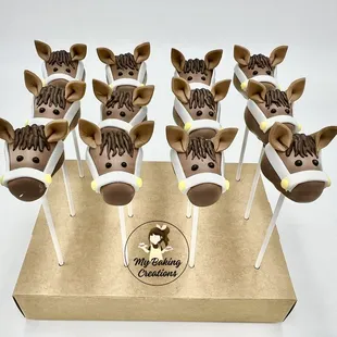 Horse theme custom cake pops