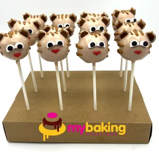 Lion theme custom cake pops