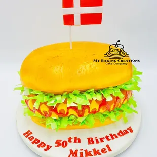 Hot Dog Inspired Custom Cake