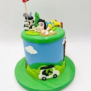 Golf theme cake