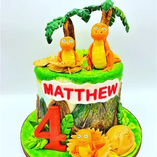 Dinosaur  theme cake