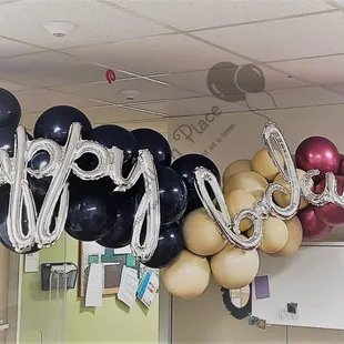 Happy Birthday, Balloon Decoration - Organic Balloon Garland