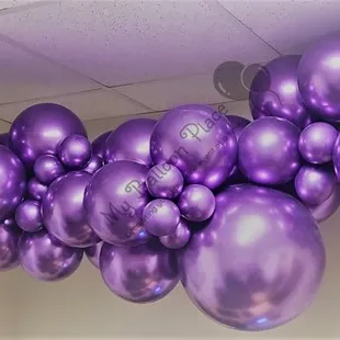Balloon Decorations - Purple Organic Balloon Garland