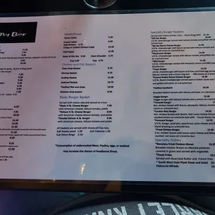 My Bar Menu