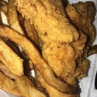 Chicken with french fries